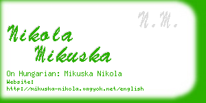 nikola mikuska business card